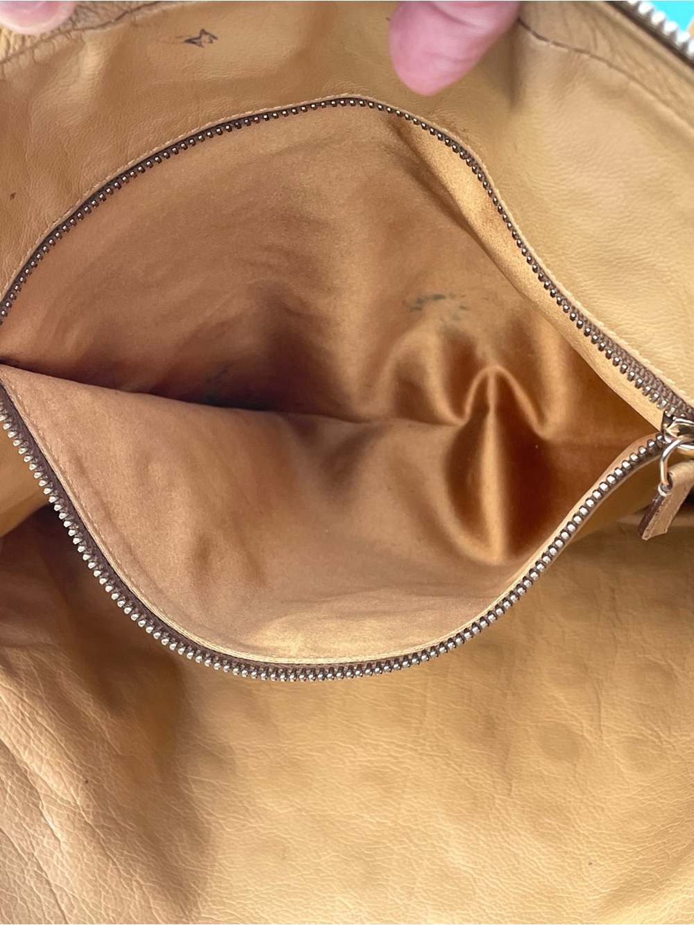 Vintage Prada Miele Leather Daino Rings Tote - Picture 9 of 13